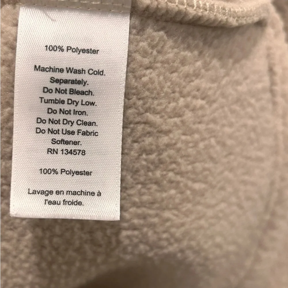 Vineyard Vines 1/2 Zip Men's Size 2XL Beige Stillwater High Pile Sherpa Pullover - Picture 5 of 5